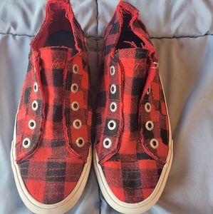 Buffalo plaid shoes